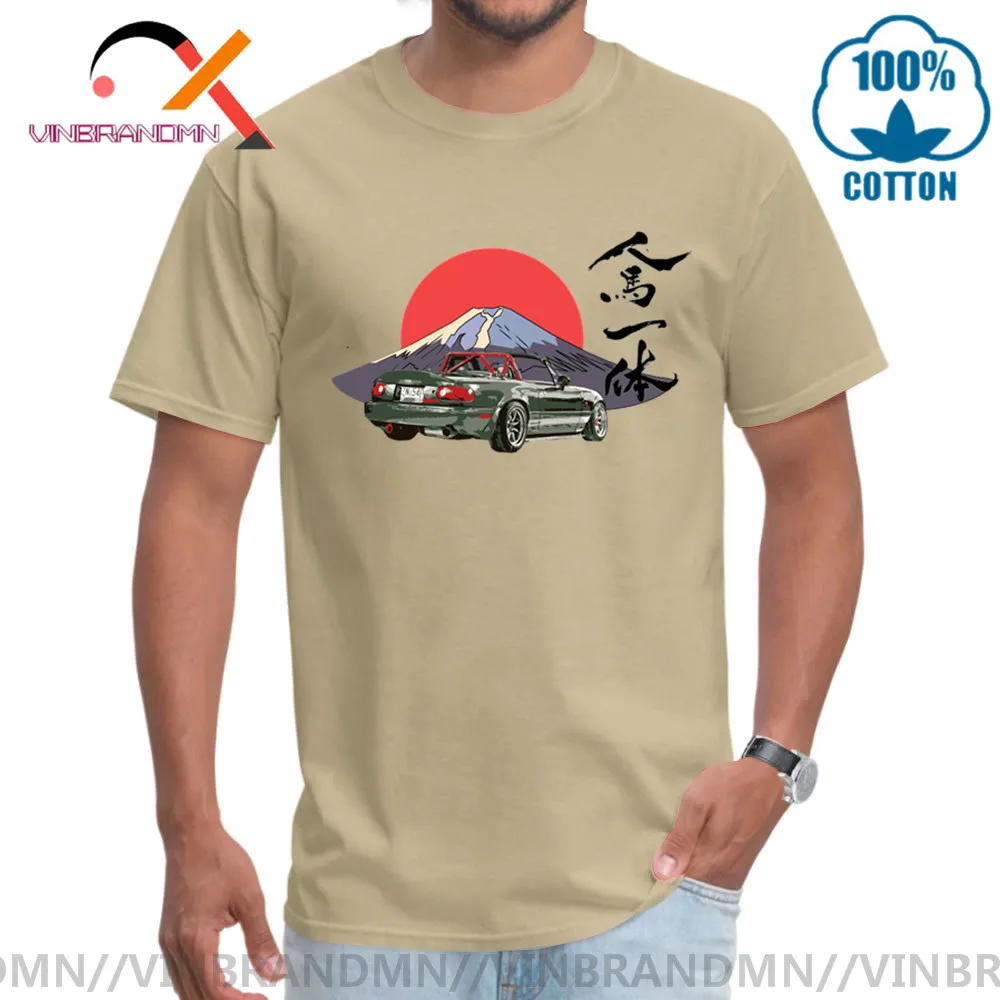 Футболка в японском стиле Roadster Miata Mx5, футболка hombre Jinba Ittai Mount Fuji edition, Мужская футболка с графическим принтом, футболки, 2020