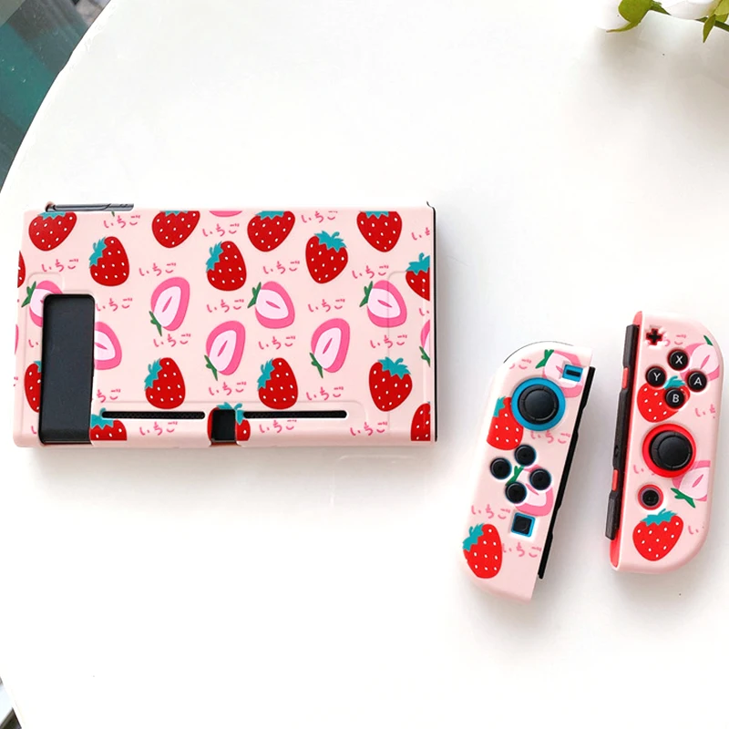 Клубничный защитная оболочка для Nintendo переключатель мягкий TPU чехол НС чехол для игровой приставки коробка для Nintendo аксессуары для переключателей