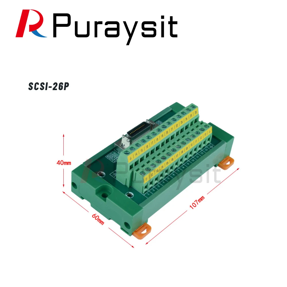 Фото Puraysit SCSI 14P 20P 26P 36P 50P 68P 100P клеммная плата адаптера монтажный модуль реле клеммная колодка разветвитель №4