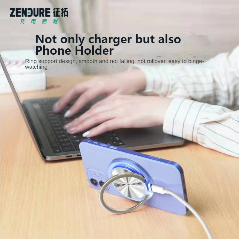 Беспроводное зарядное устройство Zendure, держатель для телефона MagSafe, магнитное всасывание, быстрое зарядное устройство 15 Вт, подходит для Apple ...