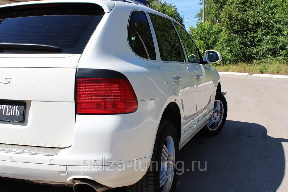 Накладки на задние фонари (реснички) Porsche Cayenne 2002—2010, реснички на фонари Cayenne, Porsche Cayenne, тюнинг Cayenne