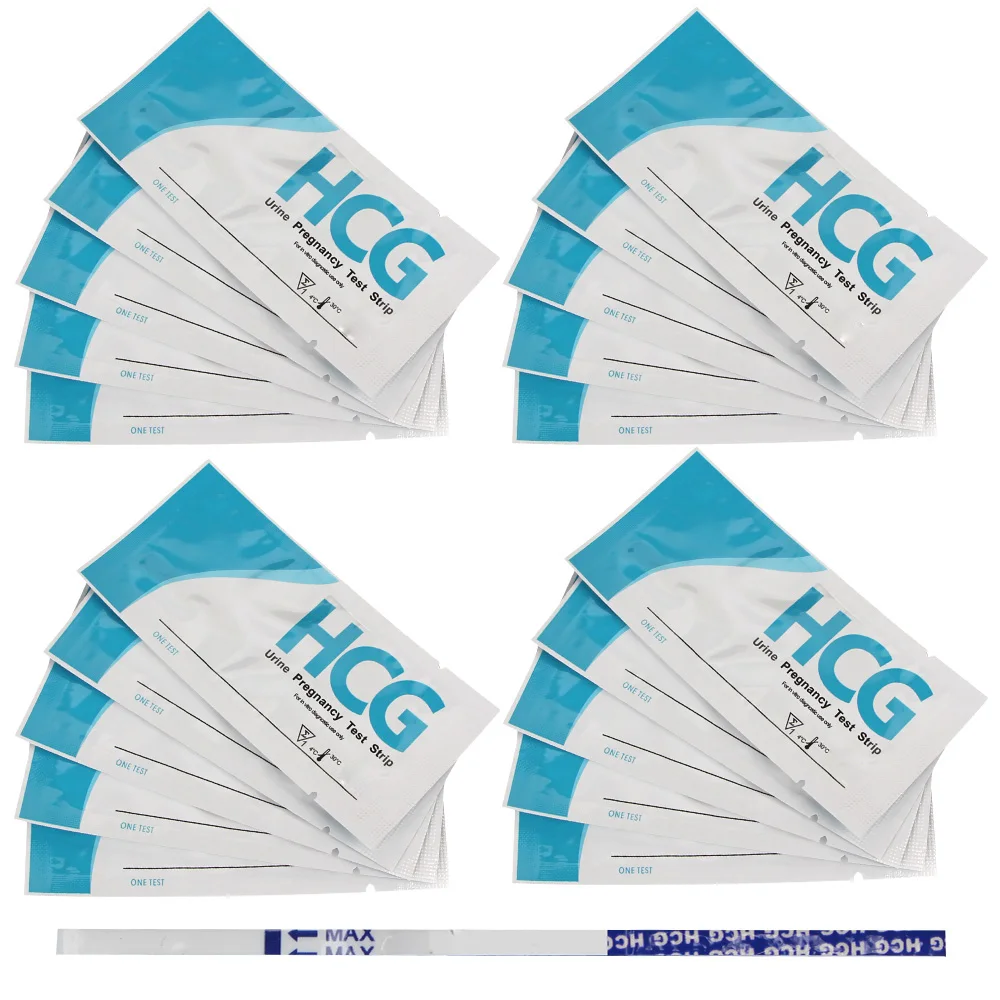 Товары для взрослых LH HCG EARLY Тестовые наборы для измерения мочи Ранняя беременность PH Тест-полоски 20 шт. Набор для тестирования на беременность