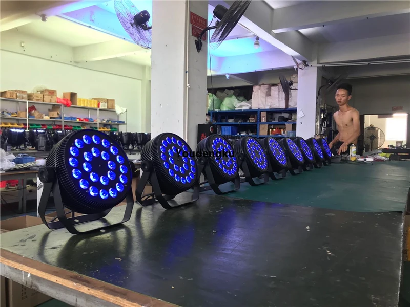 4 шт. тонкий светодиодный светильник Par 24 x 10 Вт 4 в 1 rgbw Led Flat Par 10 Вт Led Par Can Light для свадебной вечеринки, дискотеки, вечеринки, бара