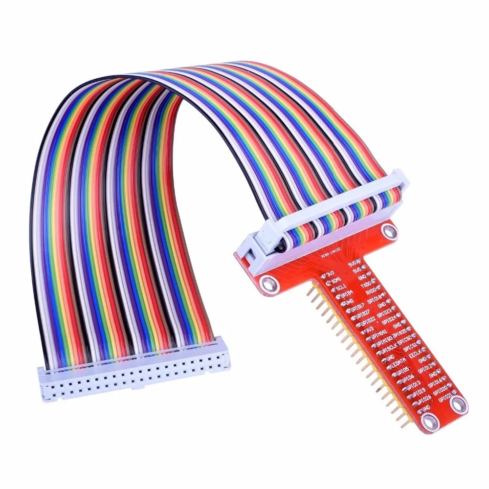 Аксессуары для Raspberry Pi 3B+/4B, плата расширения GPIO типа T с кабелем 40P