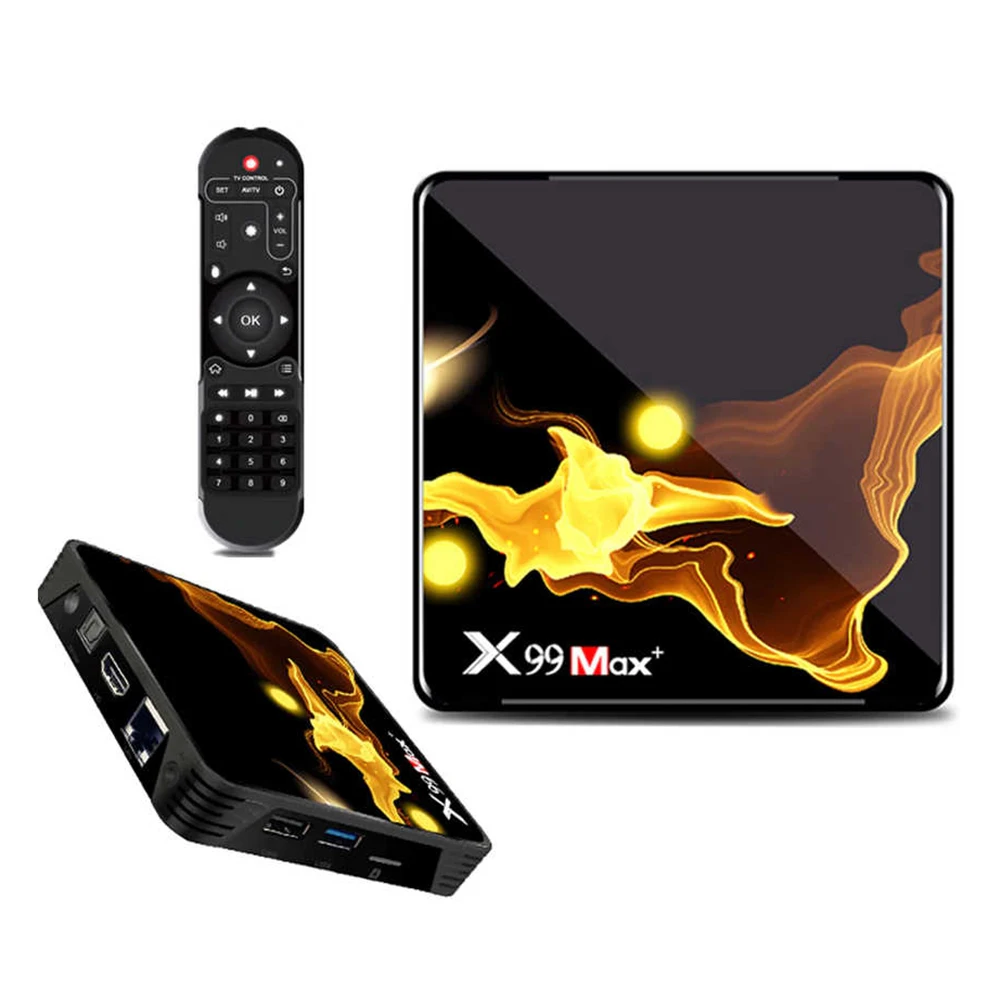 Фото X99 MAX + 2,4G/5G Декодер каналов кабельного телевидения Android9.0 8K Quad-Core ТВ коробка Поддержка, совместимому с HDMI, Wi-Fi, Bluetooth, с ИК-подсветкой Управление №3