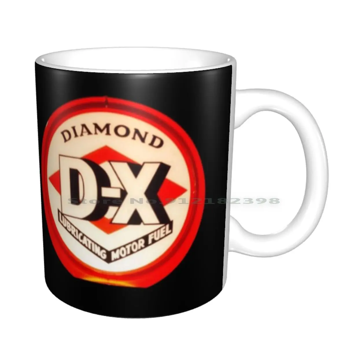 Фото Керамические кружки Diamond X, кофейные чашки, Кружка для молока и чая, газовая станция Diamond D X, газовый насос, газовый шар, ностальгия, автомобильное снаряжение №4