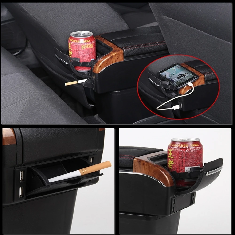 Фото Подлокотник Nissan Terrano, детали для модернизации, центральная консоль, специальное пространство для хранения, подлокотник для автомобиля с USB-подстаканником №4