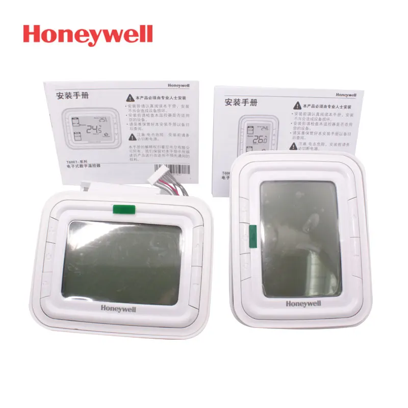 Honeywell T6861 Цифровой термостат серии 2/4 с вентиляторной катушкой и большим синим экраном с подсветкой для систем Havc