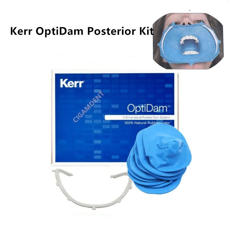 Kerr OptiDam 3D стоматологические резиновые полосы, рама из натурального латекса, передние Эндодонтические Инструменты