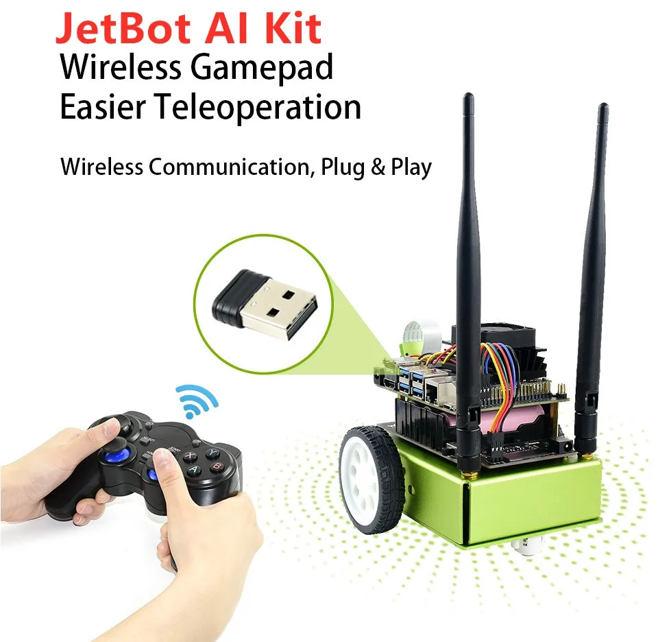 Набор Waveshare JetBot AI Kit / JetRacer AI Kit, Официальный партнер AI Smart Robot на основе Jetson Nano
