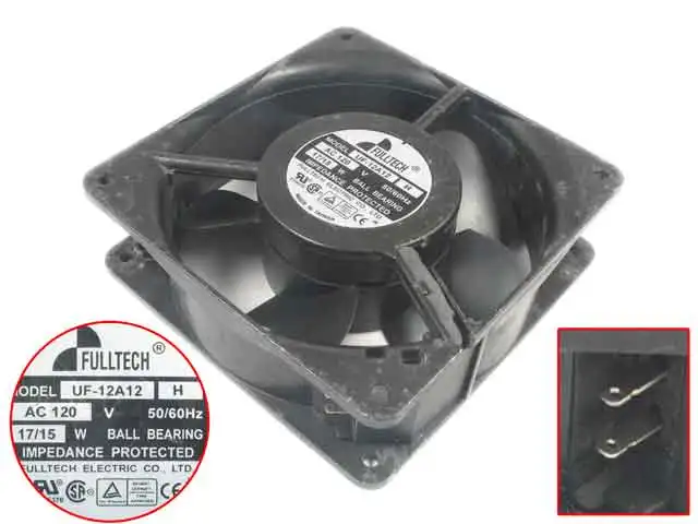 FULLTECH UF-12A12 H AC 120V 17W 120x120x38 мм, охлаждающий квадратный вентилятор