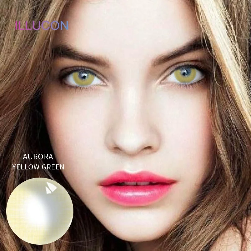 Фото Контактные линзы ILLUCON Color ed, цветные линзы для окрашивания глаз, красочная косметика, натуральный кристалл серии Aurora №2