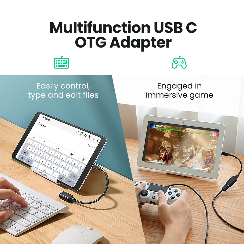 Фото Кабель USB C OTG, Суперскоростной переходник с Type C на USB 3,0, адаптер otg типа c для Samsung Galaxy S20, Xiaomi, Huawei P30 №5