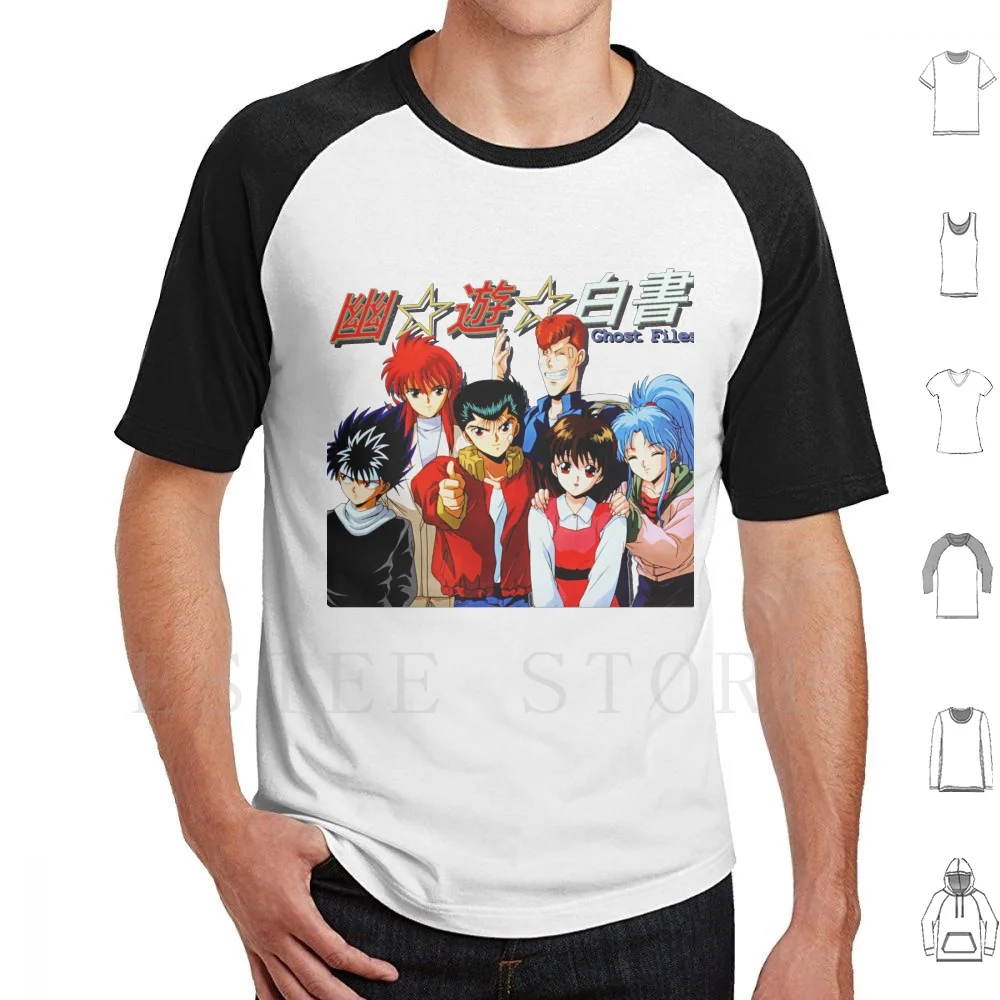 Yu Yu Hakusho Gang Футболка DIY Большой Размер 100% Хлопок Yu Yu Hakusho Yu Hakusho Anime Group Manga Yusuke Hiei Kuwabara Kurama