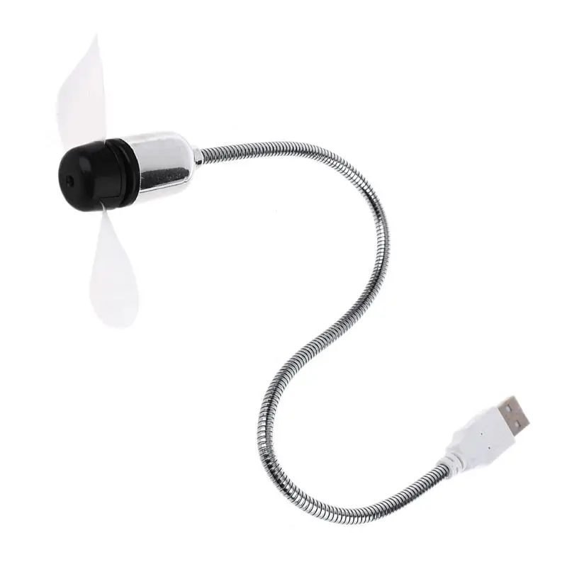 Гибкий вентилятор USB Охлаждающий вентилятор воздуха для ноутбука Настольный ПК компьютер USB зарядное устройство B95C
