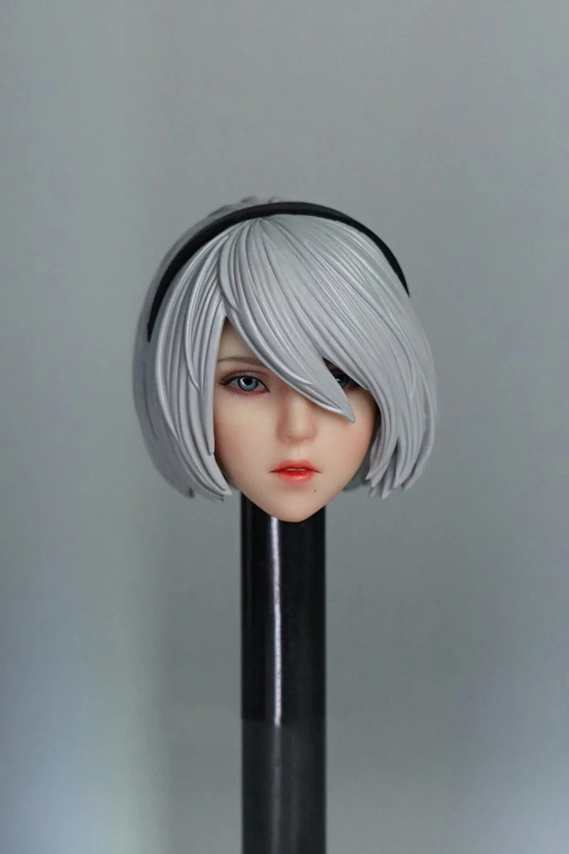 Фото 1/6 Женская фигурка, аксессуары для кукол YoRHa No 2, тип B, 2B, скульптура головы, подходит для 12-дюймовых фигурок, модель игрушки, аксессуары для сборки A1041 №2