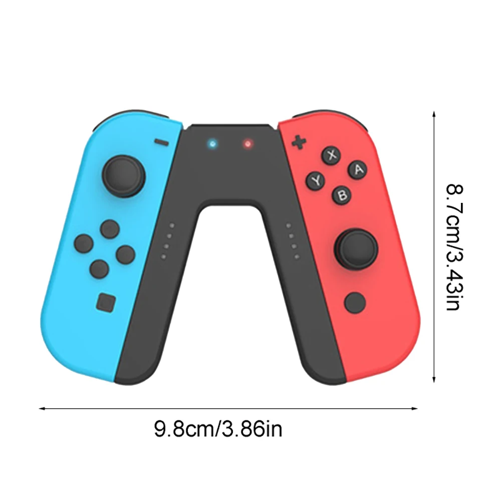 Фото V-образная зарядная ручка кронштейн для контроллера геймпада Nintendo Switch многофункциональный держатель для быстрой зарядки №2