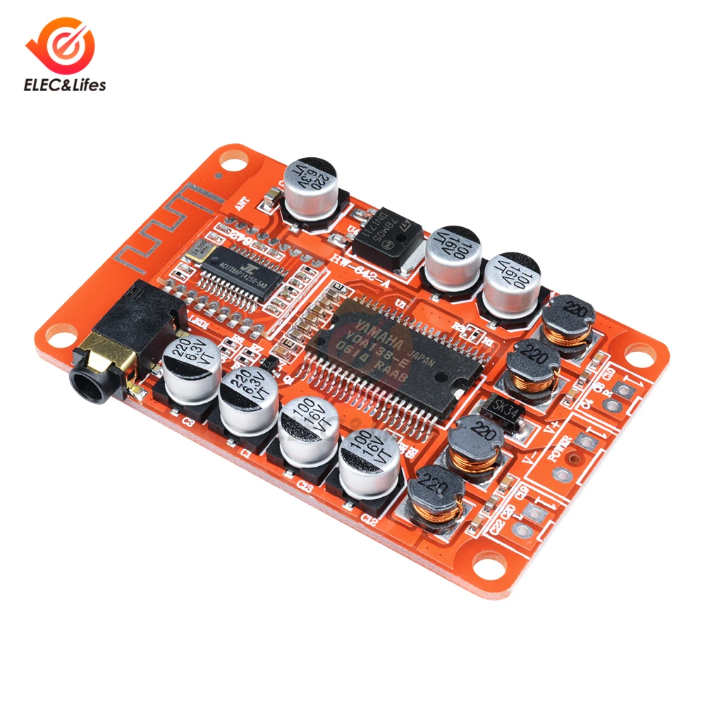 DC 12 В 2A YDA138 Bluetooth цифровой аудиоусилитель модуль платы 2*15 Вт стерео усилитель мощности класса D плата AMP для Yamaha
