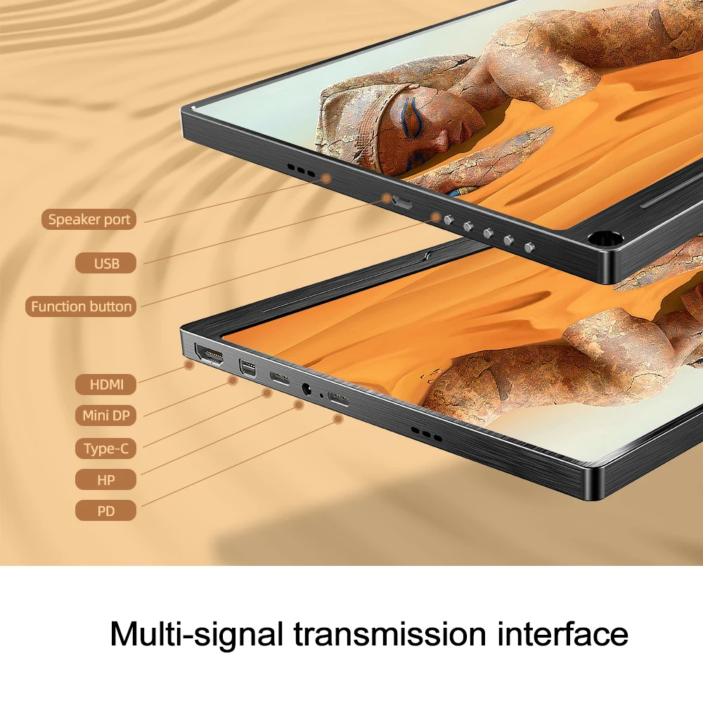 Top Utra тонкий портативный ЖК-монитор FHD 1080P 13.3 USB Type C HDMI 75% NTSC для ноутбука, телефона, Xbox PS5 секундный игровой дисплей (art.: 3920c829fd22c) - 3920c829fd22c