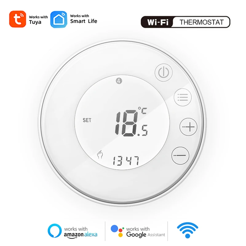 Умный Wi-Fi термостат Tuya, контроллер температуры для нагрева пола и воды, с дистанционным управлением через Alexa Google Home