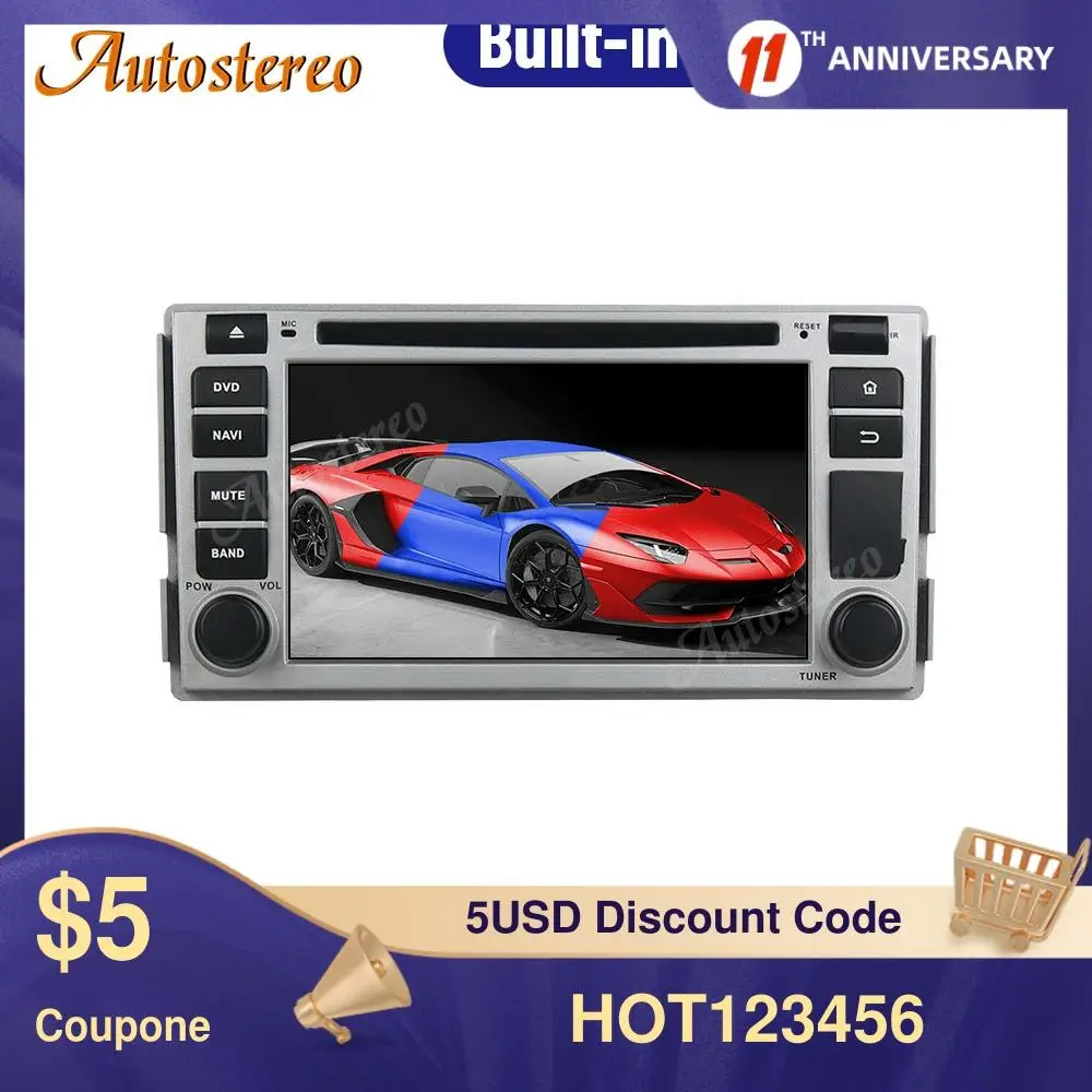 Автомагнитола для Hyundai Santa Fe 2006-2011, мультимедийный стереопроигрыватель DSP, автомобильный DVD-плеер, Android 10, GPS-навигация
