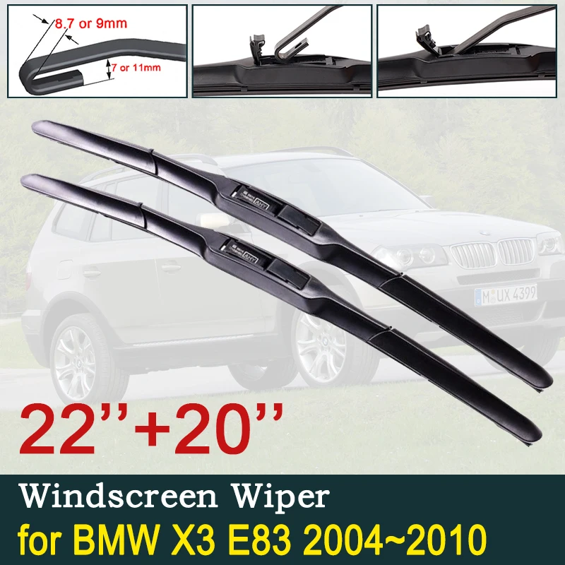 Для BMW X3 E83 2004 ~ 2010 2005 2006 2007 2008 2009 автомобильные стеклоочистители лобовое стекло стеклоочистители автомобильные аксессуары наклейки