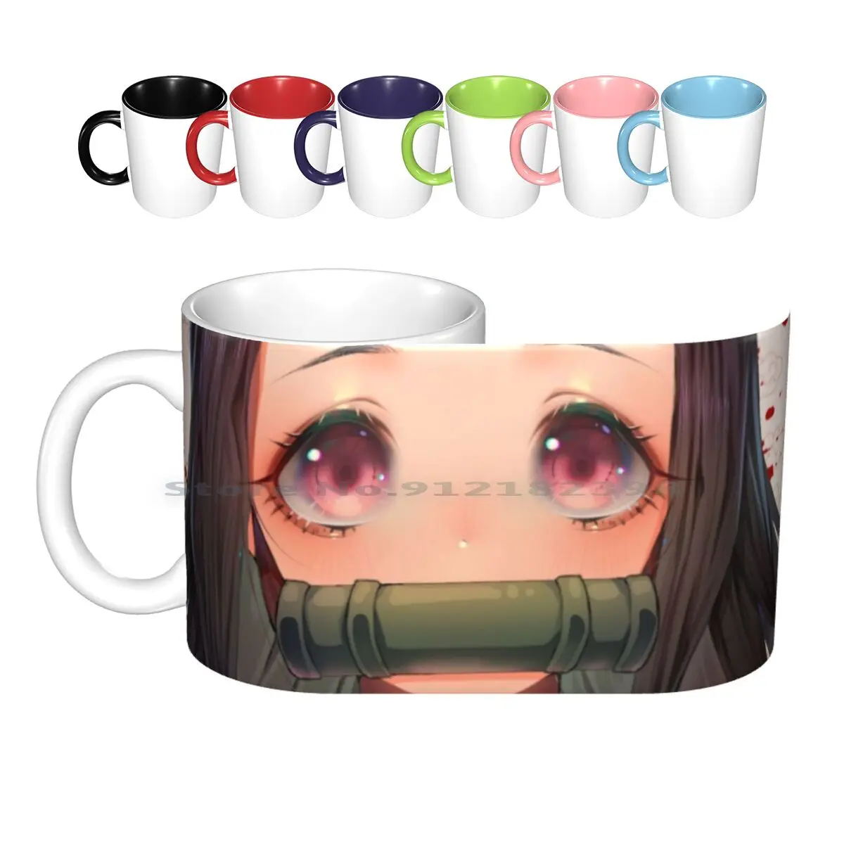 Kimetsu No Yaiba Nezuko Kamado. Керамические кружки Demon Nezuko Kamado, кофейные чашки, Кружка для молока и чая Kimetsu No Yaiba Nezuko Kamado Demon
