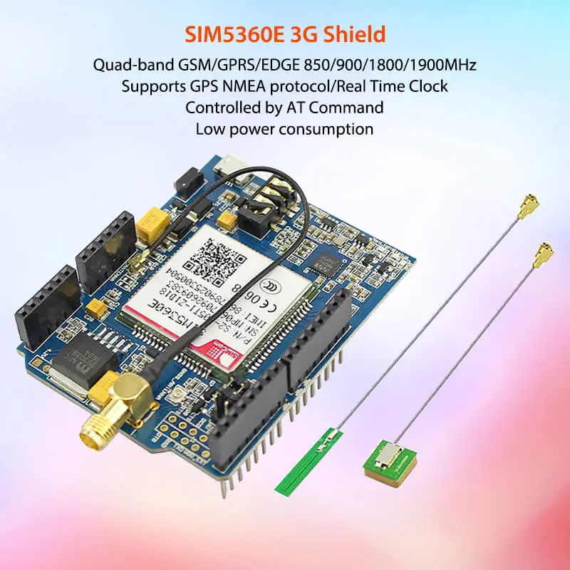 Elecrow GSM/GPRS/EDGE SIM5360E 3G экран для Arduino Uno Mega модуль A-GPS Micro SIM карта 3G сеть eCALL макетная плата