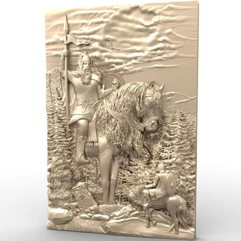 Общая 3d модель STL relief для ЧПУ STL формат Warrior 3d модель для cnc stl relief artcam vectric aspire