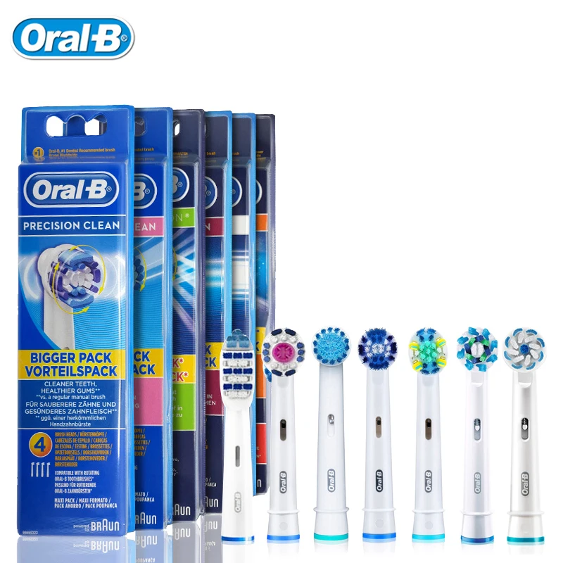 Фото Oral B Сменные насадки для зубных щеток с точным вращением, электрическая зубная щетка с 4 головками EB17/EB18/EB20/EB25/EB30/EB50/EB60 №2