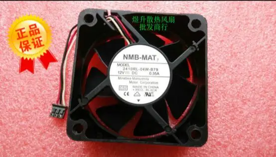 Оригинальный NMB 2410RL-04W-B79 12 В 0,35 А 6025 3-проводной серверный вентилятор с двойным шариком