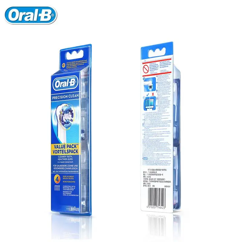 Oral B Сменные насадки для зубных щеток с точным вращением, электрическая зубная щетка с 4 головками EB17EB18EB20EB25EB30EB50EB60 (art.: 7abe8fc0b) - 7abe8fc0b