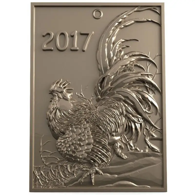 2017 _ рельефная 3d-модель петух для ЧПУ STL формат 3d модель для ЧПУ STL рельеф artcam vectric aspire