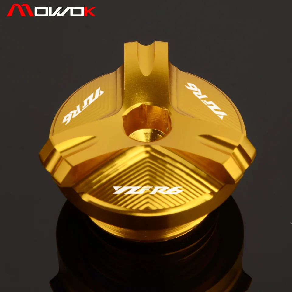 Фото Колпачок наполнителя двигателя мотоцикла CNC M27 * 3 для YAMAHA YZFR6 YZFR6S yzf r6 1999-2021 2011 2012 2013 2014 2015 №3