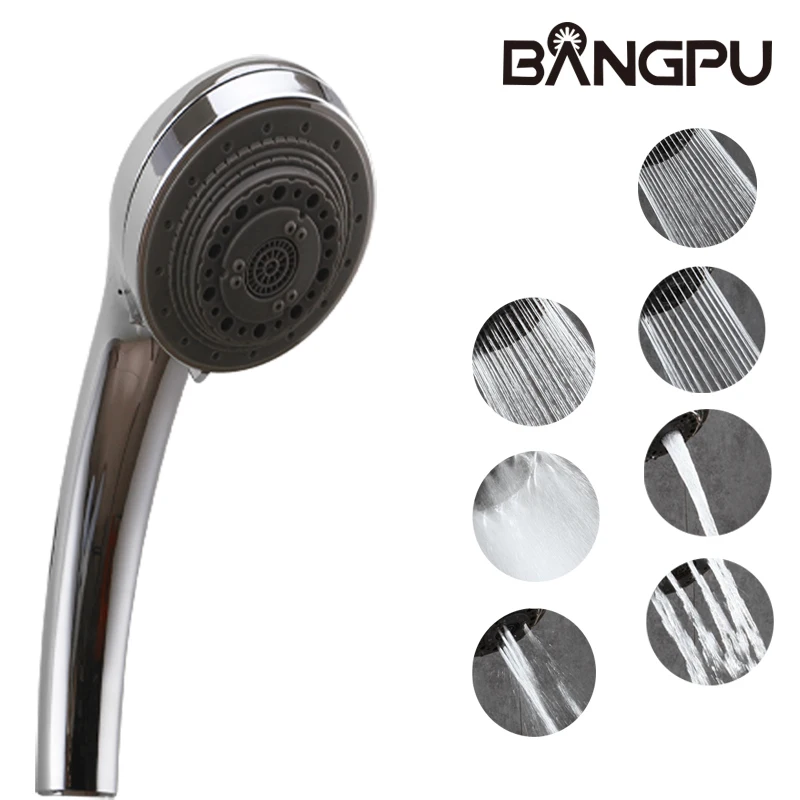 Ручная насадка для душа высокого давления BANGPU, многофункциональная Регулируемая хромированная насадка для душа