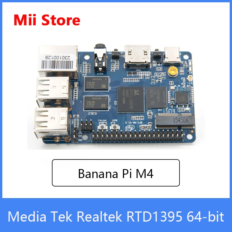 Плата для разработки Banana Pi M4, медиа Tek Realtek RTD1395, 64-бит, одноплатный компьютер нового поколения
