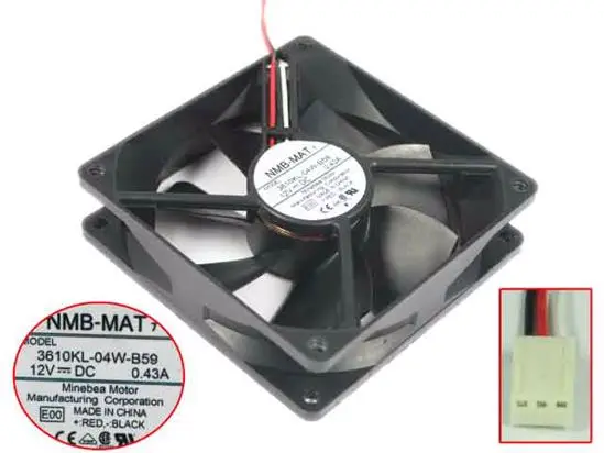 NMB-MAT 3610KL-04W-B59 E00 DC 12V 0.43A 90x90x25 мм вентилятор охлаждения сервера