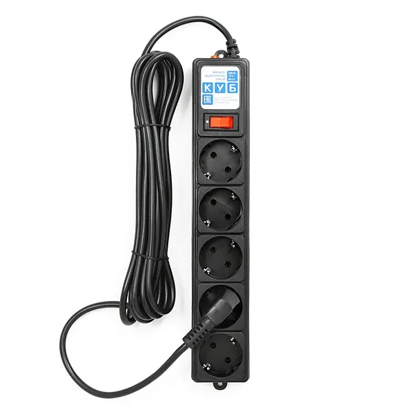 SPG-B-15-BLACK PowerCube Фильтр-удлинитель 5.0м 10А/2,2кВт