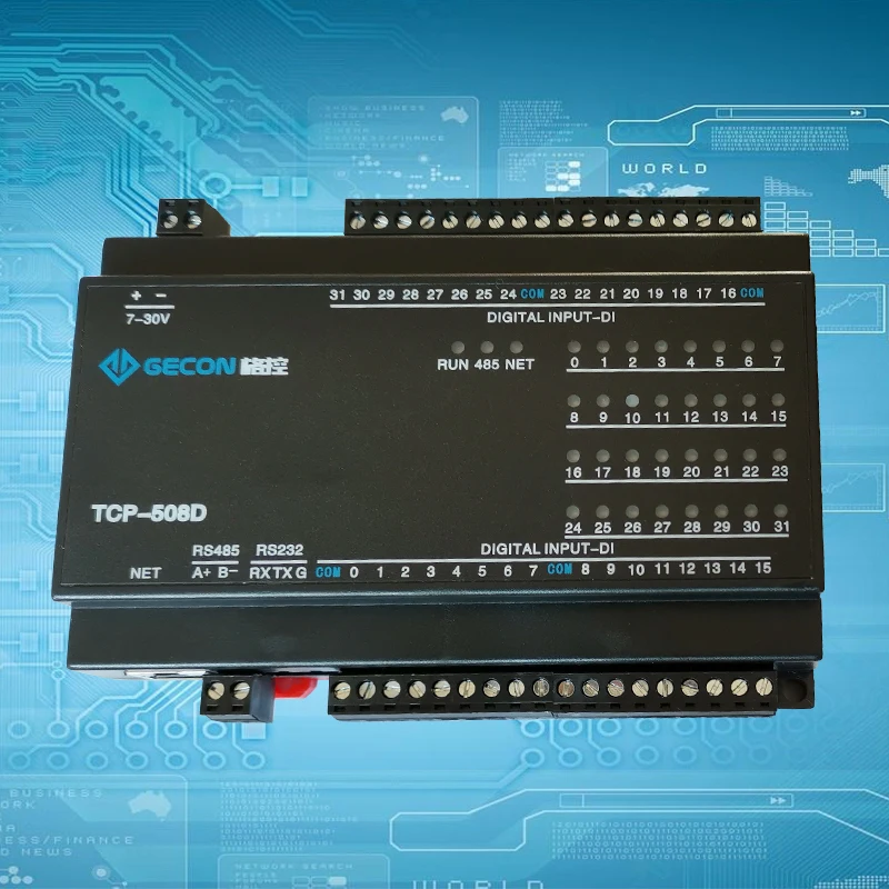 Модуль Ethernet 32-way DI, промышленный модуль сбора и управления, модуль ModbusRTU порты TCP, UDP протокол IO