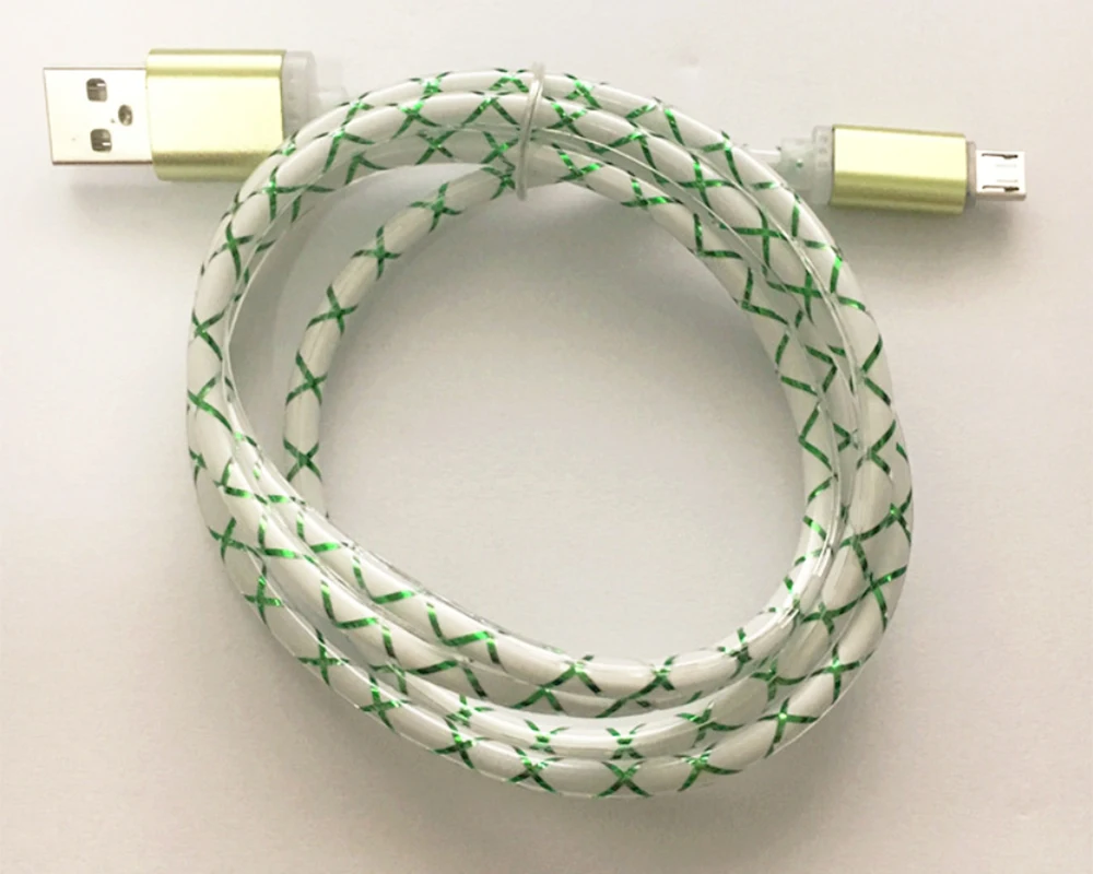 10 шт.лот ЦВЕТНОЙ кабель с поддержкой Micro USB кабель LED Свет Micro USB зарядный кабель для синхронизации данных и зарядки для телефонов на базе Android с Bluetooth универсальный телефонный кабель (art.: 79ce74aab) - 79ce74aab