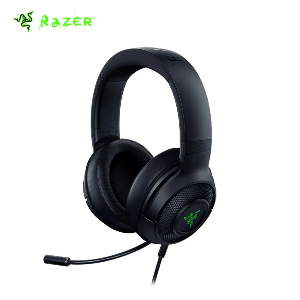 Игровая гарнитура Razer Kraken V3 X с объемным звуком 7,1/драйверы Triforce 40 мм, RGB наушники с микрофоном, совместимые с ПК/PS4 играми
