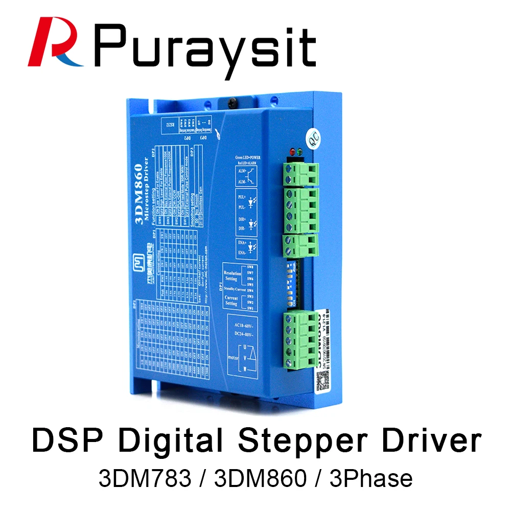 Puraysit 3-фазный цифровой драйвер шагового двигателя 3DM783 3DM860 Входное напряжение DC30-110 В AC24-80V соответствует с шаговым двигателем 86.
