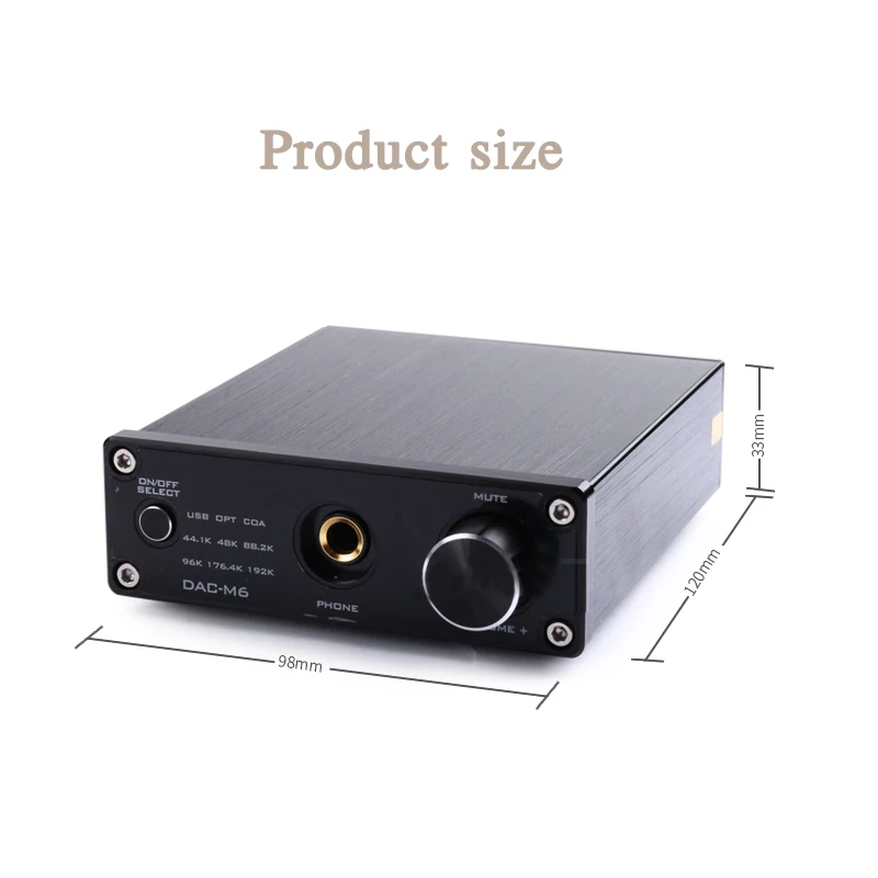 Фото HIFI-декодер аудиоконвертер DAC-M6 усилитель декодирования «все в одном» ЦАП лихорадка USB звуковая карта HIFI настольный усилитель для наушников №2