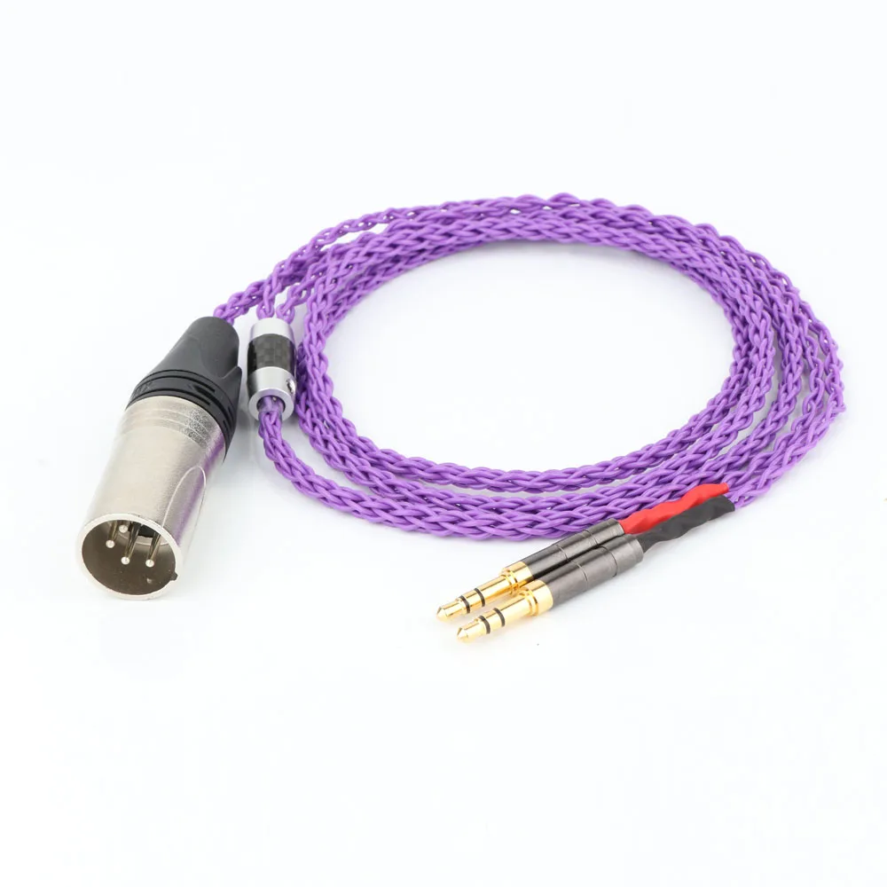 HIFI 8-ядерный OCC медный посеребренный кабель для наушников для Sundara aventhofocus Elegia t1 t5p D7200 D600