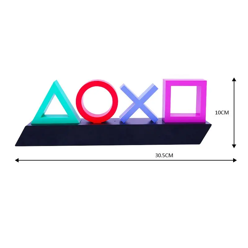 Фото Цветной светильник для PS4, настольная лампа с иконками, неоновая вывеска, управление звуком, декоративная светодиодсветодиодный лампа для б... №5