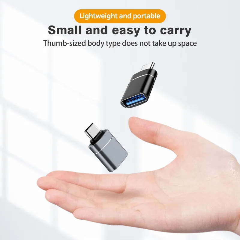 Фото Переходник с USB 3,0 Type C OTG, переходник с USB C «папа» на USB «мама» для Macbook, Xiaomi, Samsung, Huawei, USBC, OTG разъем №5