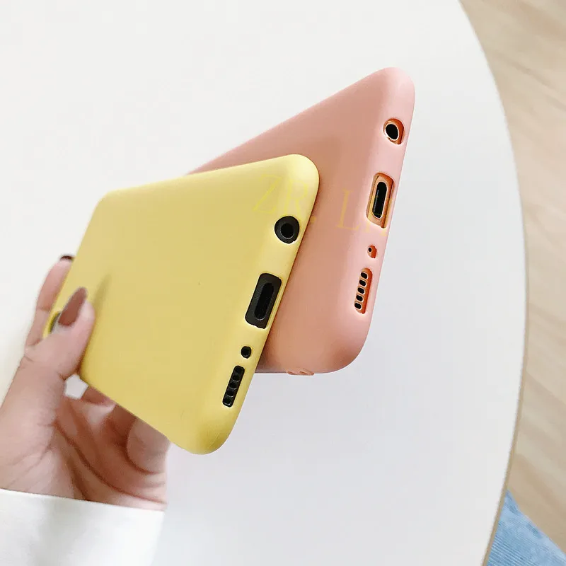 Фото Силиконовый чехол ярких цветов для Samsung Galaxy S24 S22 note 20 10 9 8 s10 s8 plus S20, ультраматовый мягкий чехол из ТПУ №5