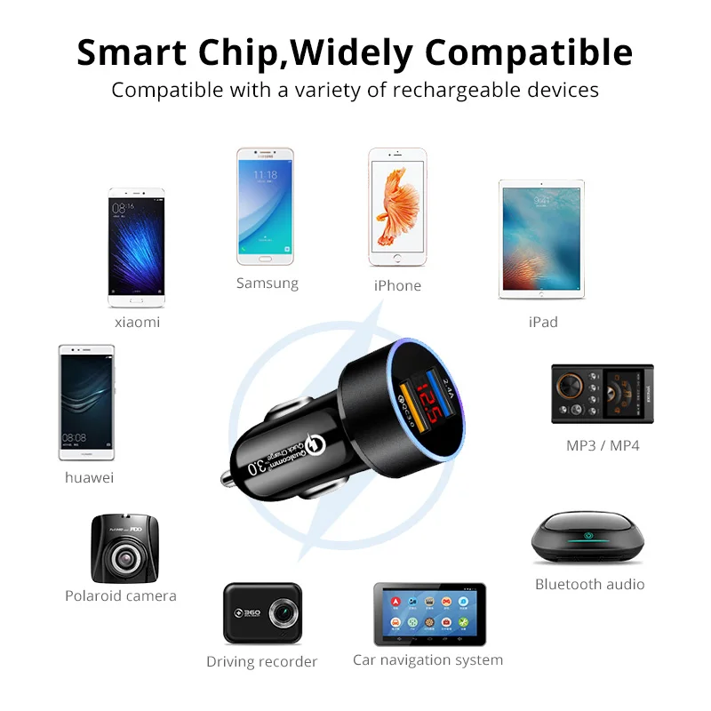 Фото Автомобильное зарядное устройство с двумя USB-портами, 3,0 А №5