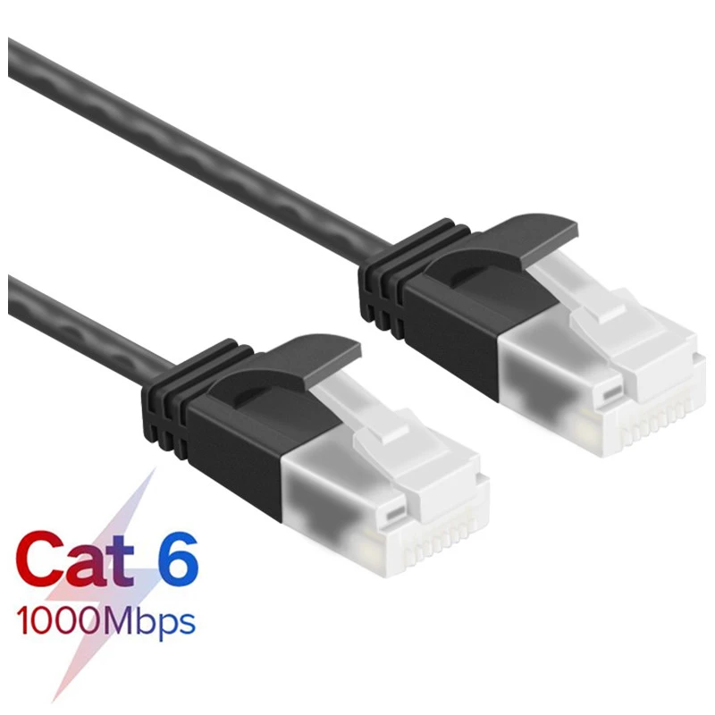 Сетевой кабель cat6, 500 МГц, 1000 Мбит/с, сверхтонкий сетевой Lan-кабель RJ45, Соединительный шнур, шнур Cat 6 для компьютера, маршрутизатора, ноутбука