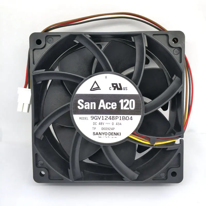 Новый оригинальный SANYO 9GV1248P1B04 DC48V 0.43A 120*38 мм шарик инвертора осевой охлаждающий вентилятор